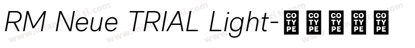 RM Neue TRIAL Light字体转换